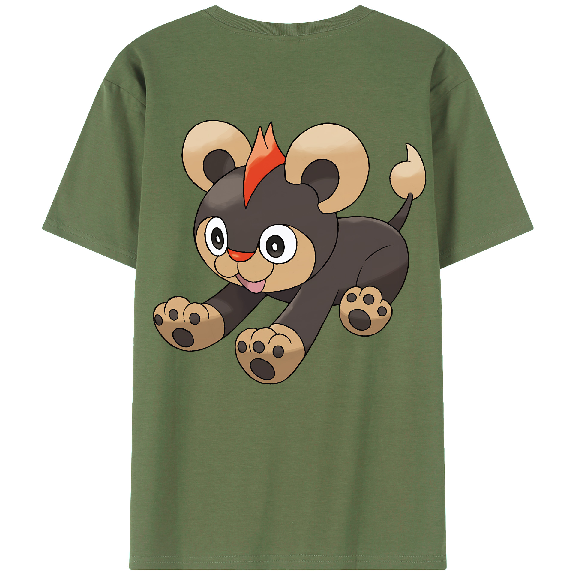 （画像用） ポケットモンスター Pokémon 綿100％ メンズ半袖Tシャツ（バックプリント） 通気性